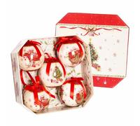 BigBuy Christmas Bolas de Navidad Multicolor Papel Polyfoam 7,5 x 7,5 x 7,5 cm (5 Unidades)