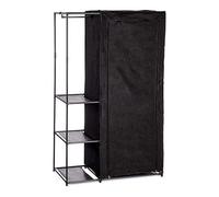 BigBuy Home Armario Tela Negro Hierro Polipropileno (43 x 172 x 105 cm)