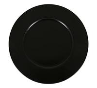 BigBuy Home Bajo Plato Neat Porcelana Negro (Ø 32 cm)