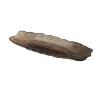 BigBuy Home Bandeja Marrón Hoja de Planta 40 cm