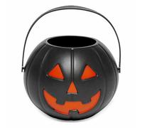 BigBuy Home Cubo Negro Calabaza