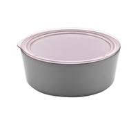 BigBuy Home Cuenco Melamina Con Tapa Rosa/Gris 600 ml 14 x 6 cm