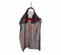 BigBuy Home Esqueleto Colgante Sangriento Negro Halloween