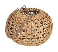 BigBuy Home Farol Portavelas Farol Beige Metal Cristal Jacinto de Agua 26 x 26 x 18 cm
