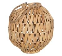 BigBuy Home Farol Portavelas Farol Beige Metal Cristal Jacinto de Agua 34 x 34 x 36 cm