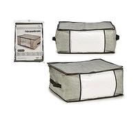 BigBuy Home FUNDA GUARDA ROPA GRIS 45 X 30 X 20CM
