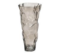 BigBuy Home Jarrón Gris Cristal 19 x 17 x 38,5 cm