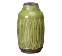 BigBuy Home Jarrón Pistacho Cerámica 12,5 x 12,5 x 22,5 cm