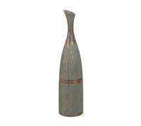 BigBuy Home Jarrón Verde Dorado Poliresina 14 x 14 x 60,5 cm