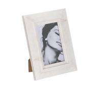 BigBuy Home Marco de Fotos Crema Madera Cristal 16,5 x 1,5 x 21,5 cm