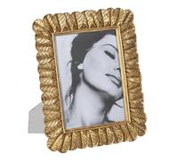 BigBuy Home Marco de Fotos Dorado Poliresina Hojas 23,4 x 2 x 28,2 cm