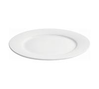 BigBuy Home Plato Llano, de Porcelana Blanco, 30,5 x 2,5 centímetros (Referencia: S2208514)