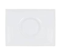 BigBuy Home Plato Llano Gourmet, de Porcelana, Color Blanco, 29,5 x 22 x 3 centímetros (Referencia: S2208545)