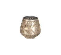 BigBuy Home Portavelas Blanco Cristal 11 x 11 x 11 cm