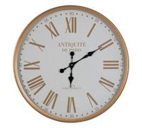 BigBuy Home Reloj de Pared Blanco Natural Hierro 60 x 60 x 6 cm