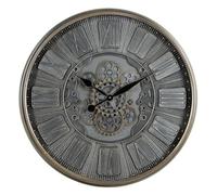 BigBuy Home Reloj de Pared Gris Cristal Hierro 69,5 x 9 x 69,5 cm (3 Unidades)