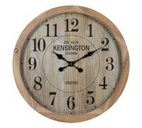 BigBuy Home Reloj de Pared Natural Madera Cristal 60 x 60 x 6,5 cm