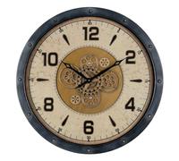 BigBuy Home Reloj de Pared Negro Dorado Cristal Hierro 72 x 9 x 72 cm (3 Unidades)