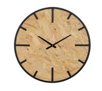 BigBuy Home Reloj de Pared Negro Natural PVC Hierro Madera MDF 60 x 4,5 x 60 cm