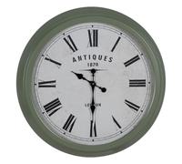 BigBuy Home Reloj de Pared Verde Hierro 70 x 70 x 6,5 cm