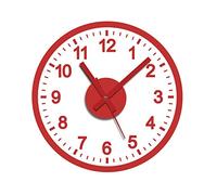 BigBuy Home Reloj Pegatina Completa Rojo