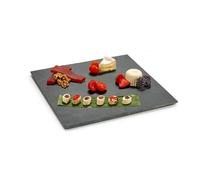 Bigbuy Home S3601683 Set de Aperitivo Pizarra, 30 x 0.5 x 30 cm