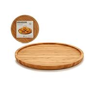 Bigbuy Home S3603039 Bandeja de Aperitivos, Bambú, 25 x 1.5 x 25 cm