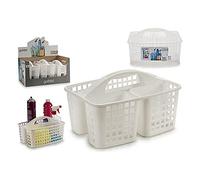 BigBuy Home S3605998 Cesta Multiusos, 3 Compartimentos, 23 x 18.5 x 31 cm