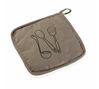 BigBuy Home Salvamantel de Mano Textil (20 x 20 cm), Color Blanco