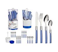 BigBuy Home Set de Cubiertos Azul Acero Inoxidable Azul oscuro PS (16 Piezas)