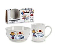 BigBuy Home Set De Menaje Infantil Porcelana (26 X 7 X 13,8 Cm) 2 Piezas