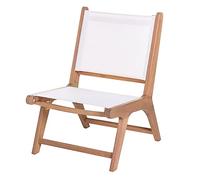 BigBuy Home Silla de Jardín Nina 50 x 64 x 75 cm Blanco Acacia