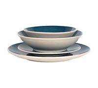 BigBuy Home Vajilla Spiral Azul 18 Piezas