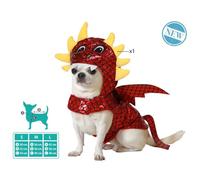 Disfraz de Dragón rojo para perro