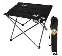 BigBuy Productos Deportivos Aktive Mesa Plegable, Negro, Estándar