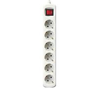 Bigbuy Regleta 6 Tomas Blanca 3m
