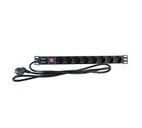 2LAN Regleta 19" 8 Schukos Interruptor