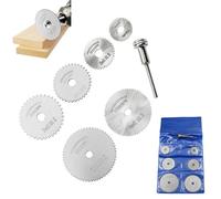 BigCheer Discos de Sierra Circular para Dremel, 6 Piezas Mini HSS Hojas de Sierra Circular para Herramientas Rotativas Accesorios para Cortar Madera Plástico Metal