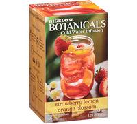 Bigelow Botanicals - Infusión de agua fría, fresa, limón, azahar, hierbas, sin cafeína, paquete de 18 (6 piezas) en total 108 bolsas de té