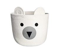 Bigepige Cesto Ropa Sucia, Cesto Juguetes Infantil, Cesta Organizadora Bebe Almacenaje Juguetes Organizador Baño Oso blanco Decoracion Habitacion