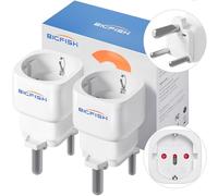 Bigfish Adaptador Enchufe para Sudafrica 2 Piezas, Adaptador Tipo M - De 2-Pin Europa a 3-Pin Tipo M para Sudafrica,Namibia, Bután,Lesotho