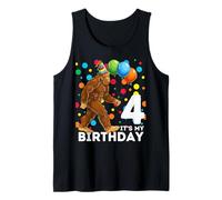 Bigfoot 4º cumpleaños Sasquatch Loving Camiseta sin Mangas