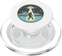Bigfoot Abduction! Vintage Sasquatch & UFO Alien Graphic PopSockets PopGrip para MagSafe