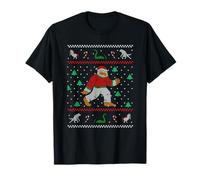 Bigfoot Abominable Snowman Yeti Santa Suéter Feo de Navidad Camiseta