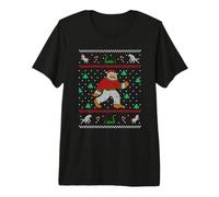 Bigfoot Abominable Snowman Yeti Santa Suéter Feo de Navidad Camiseta Premium