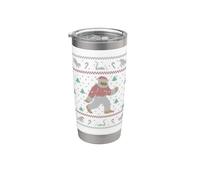 Bigfoot Abominable Snowman Yeti Santa Suéter feo de Navidad Vaso térmico de acero inoxidable de doble pared