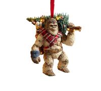 Bigfoot - Adorno de Navidad de pie grande, el mito se encuentra con la magia navideña, divertida decoración de árbol de Navidad de Sasquatch, adorno único de la colección de maravillas de la vida