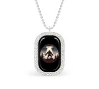 Bigfoot Alien Abduction - Collar de cadena ajustable para mujer, para viajes, fiestas, talla única, Metal