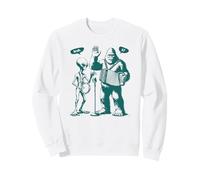 Bigfoot & Alien Acordeón y Pandereta 67 Meme Seis Siete Sudadera