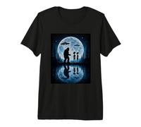 Bigfoot Alien Amistad Moonlight UFO Misterioso Encuentro Camiseta Premium